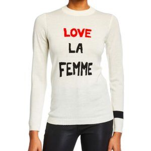 Bella Freud | Love La Femme Crewneck Wool Sweater